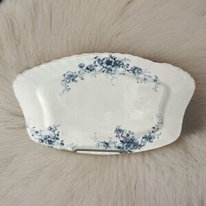 Antique W.H. Grindley & Co Wildflower England Platter 10.25” x 14.25” Marked F
